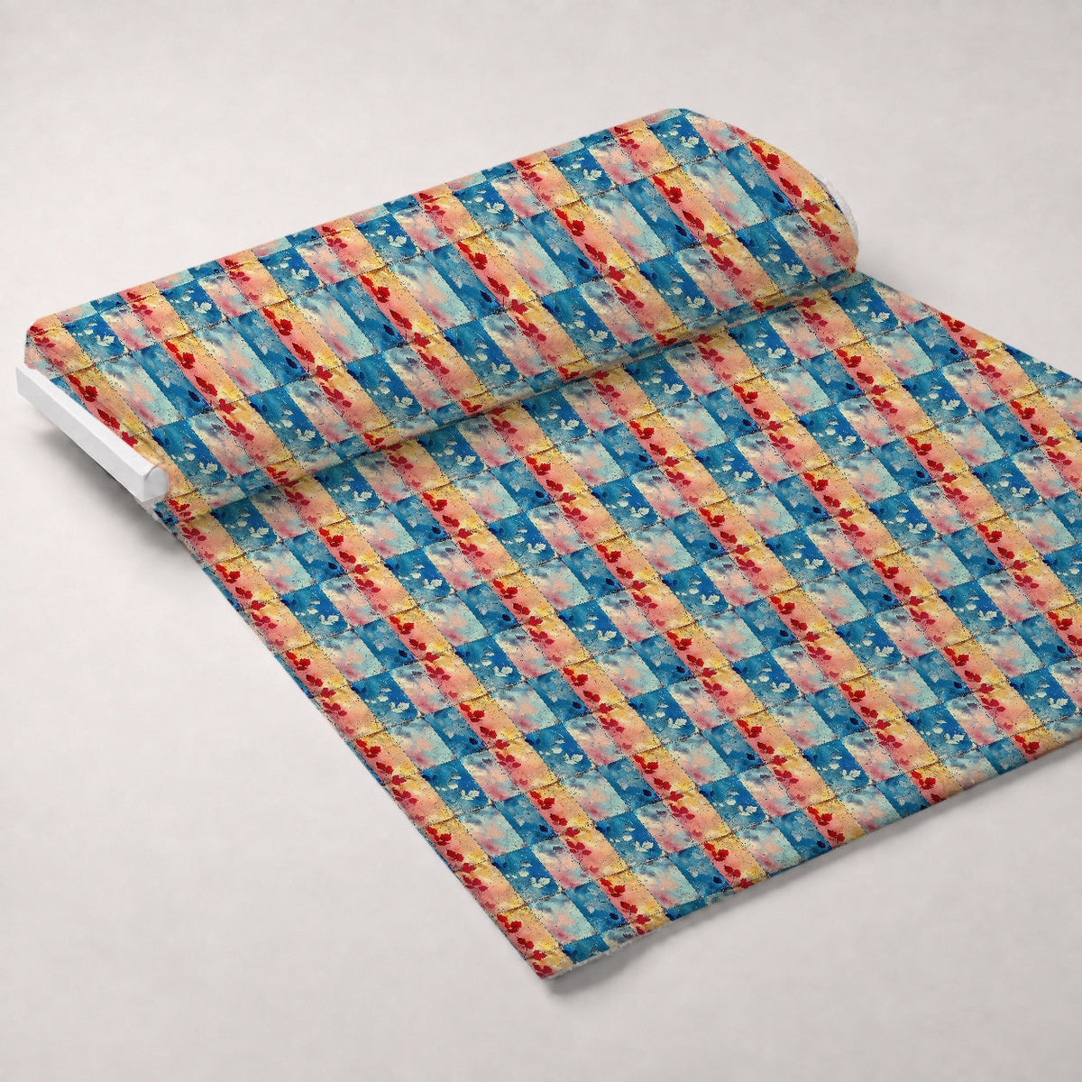 Faded Foliage Pattern 5 Fleece Fabric — fleece fabric unrolled bolt preview (mv-fleece-v1:bolt)