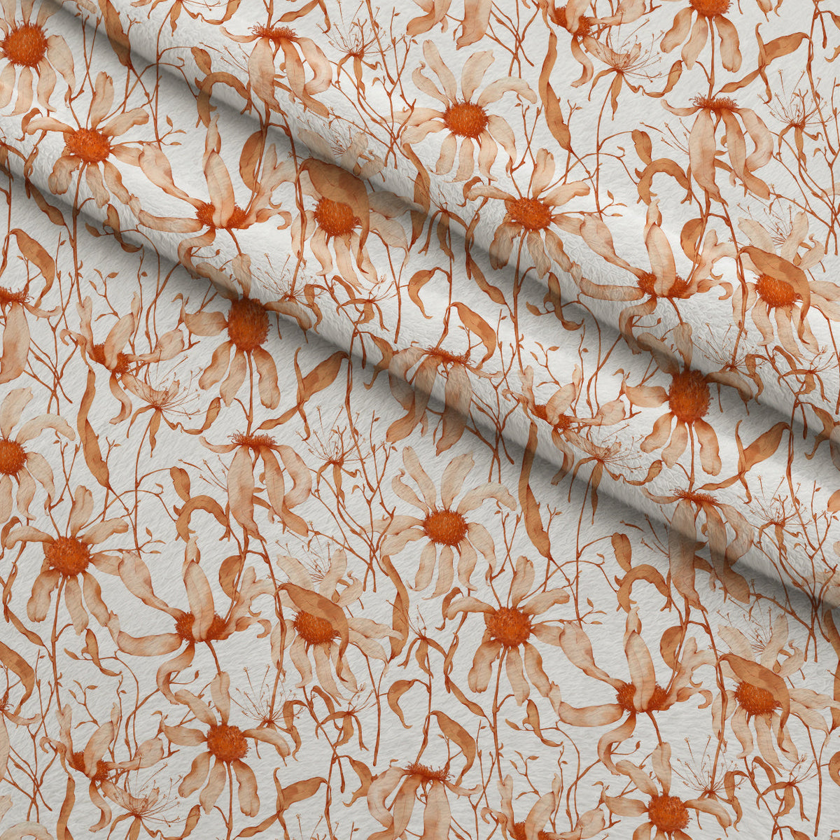 Faded Petals Pattern 4 Fleece Fabric — fleece fabric folded close-up preview (mv-fleece-v1:lying)