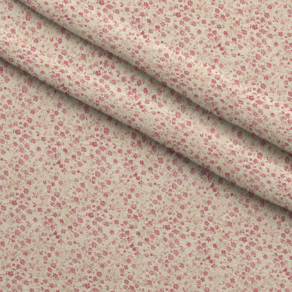 Faded Rose Pattern 2 Fleece Fabric — fleece fabric folded close-up preview (mv-fleece-v1:lying)