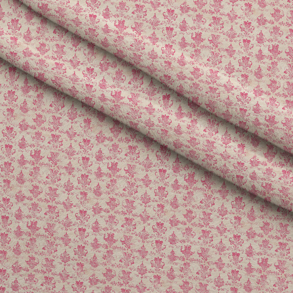 Faded Rose Pattern 7 Fleece Fabric — fleece fabric folded close-up preview (mv-fleece-v1:lying)