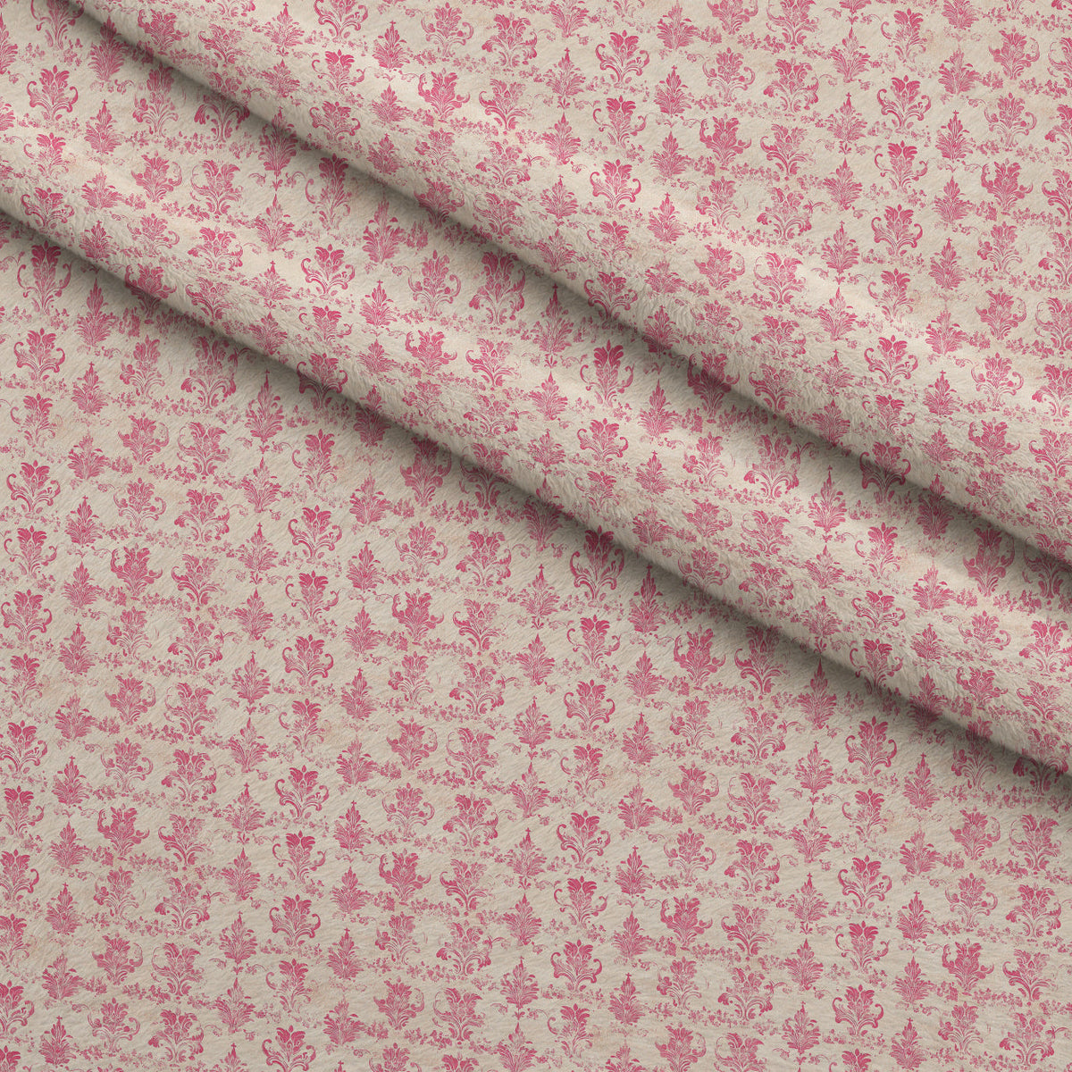 Faded Rose Pattern 7 Fleece Fabric — fleece fabric folded close-up preview (mv-fleece-v1:lying)