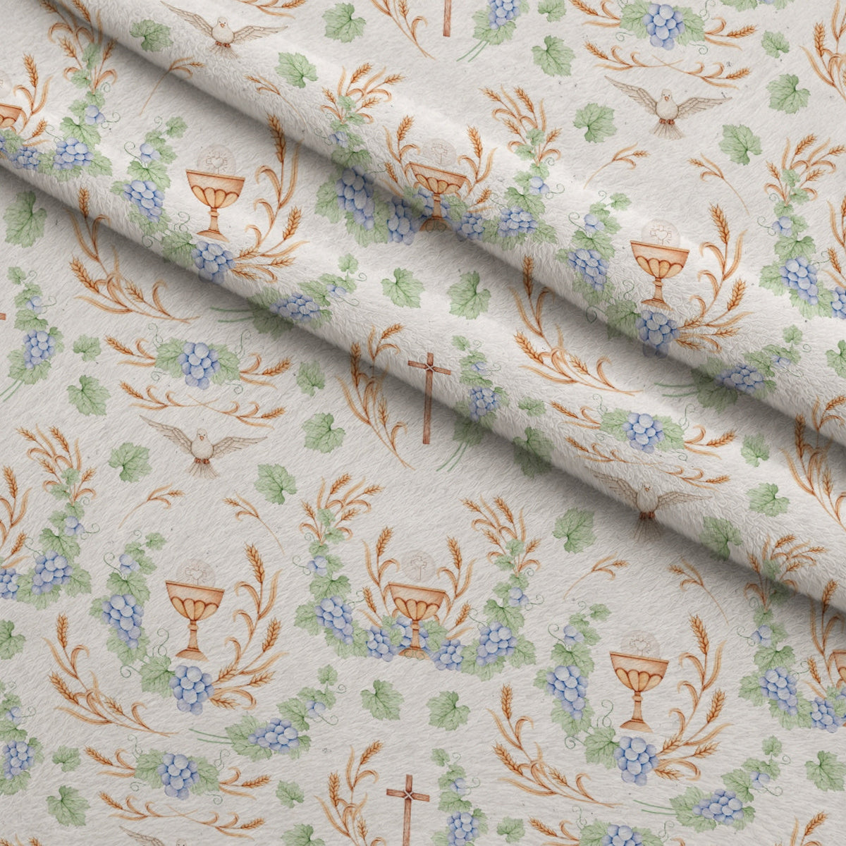 Faithful Blooms Pattern 12 Fleece Fabric — fleece fabric folded close-up preview (mv-fleece-v1:lying)
