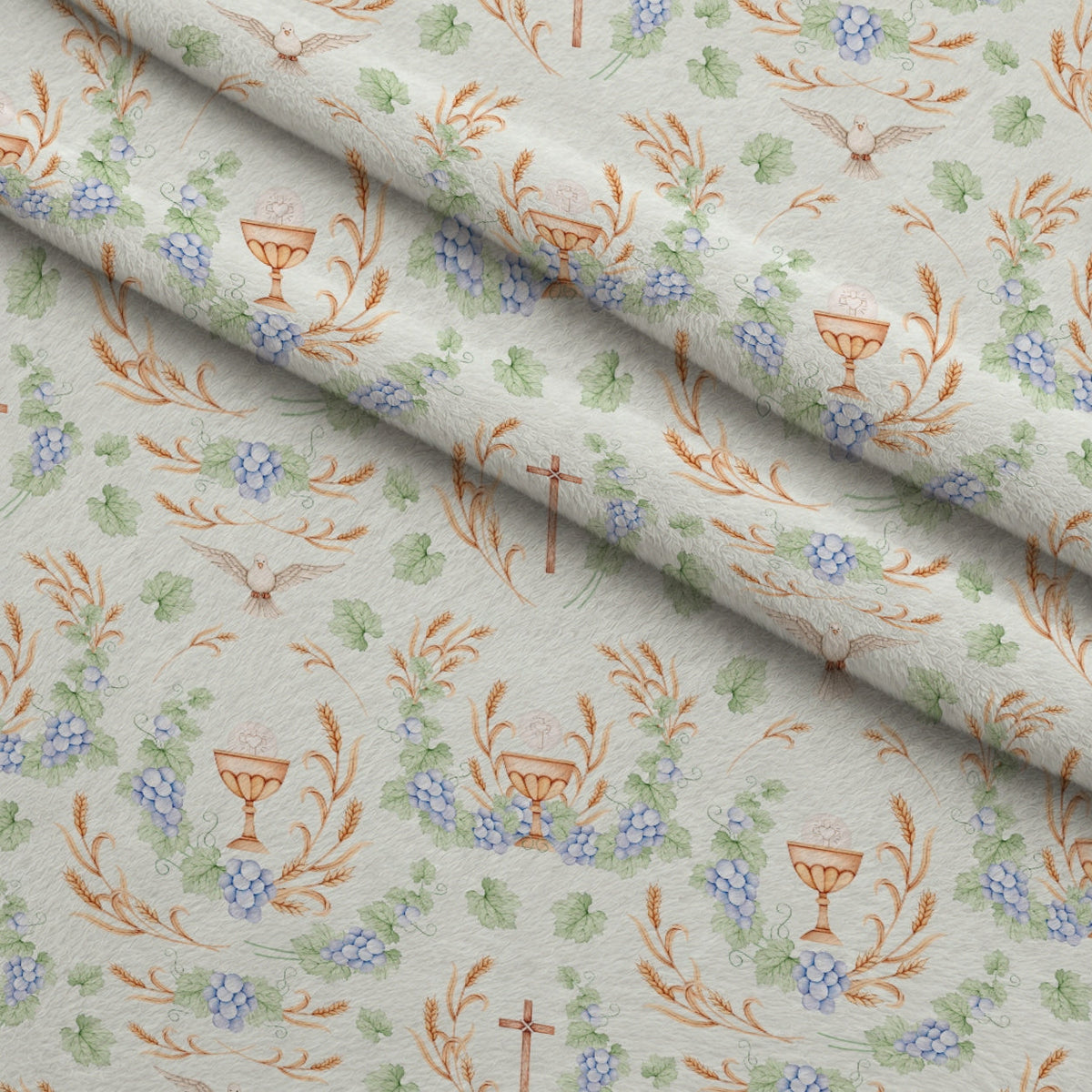 Faithful Blooms Pattern 15 Fleece Fabric — fleece fabric folded close-up preview (mv-fleece-v1:lying)