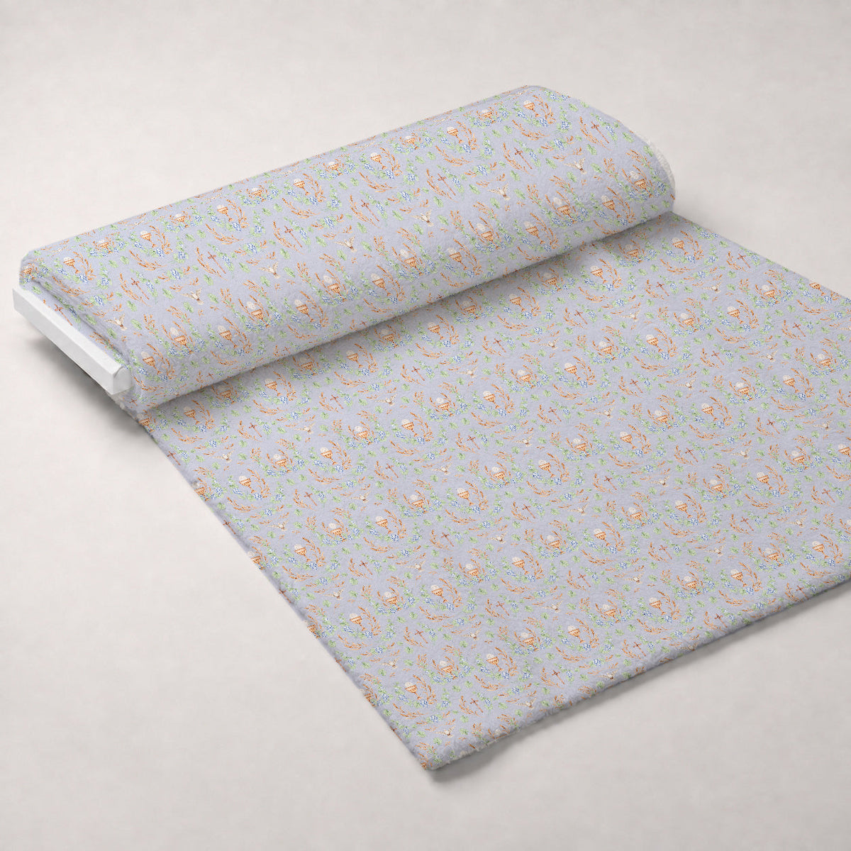 Faithful Blooms Pattern 17 Fleece Fabric — fleece fabric unrolled bolt preview (mv-fleece-v1:bolt)
