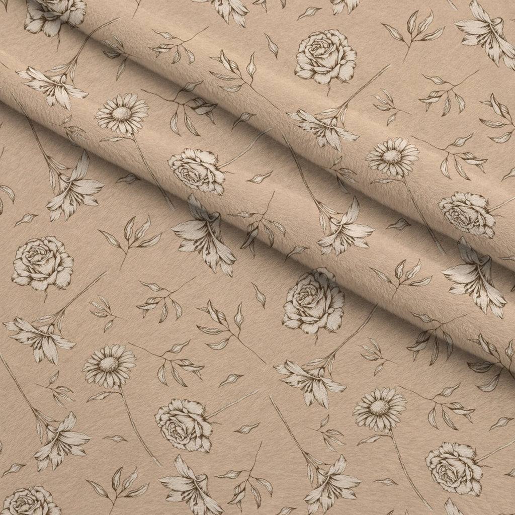 Faithful Blooms Pattern 7 Fleece Fabric — fleece fabric folded close-up preview (mv-fleece-v1:lying)