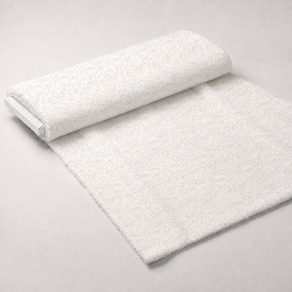 Faithful Blooms Pattern 9 Fleece Fabric — fleece fabric unrolled bolt preview (mv-fleece-v1:bolt)