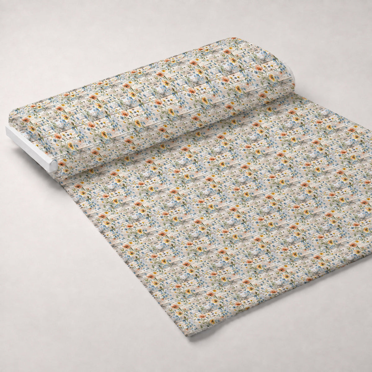 Farmhouse Blooms Pattern 1 Fleece Fabric — fleece fabric unrolled bolt preview (mv-fleece-v1:bolt)