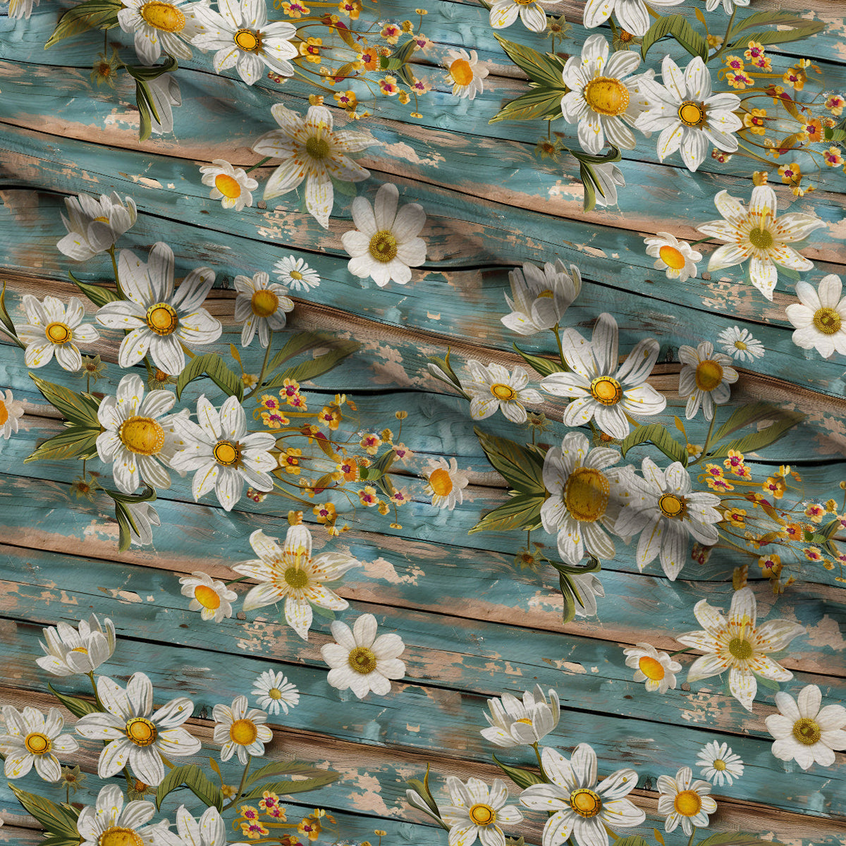 Farmhouse Blooms Pattern 3 Fleece Fabric — fleece fabric folded close-up preview (mv-fleece-v1:lying)