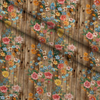 Farmhouse Blooms Pattern 5 Fleece Fabric — fleece fabric folded close-up preview (mv-fleece-v1:lying)