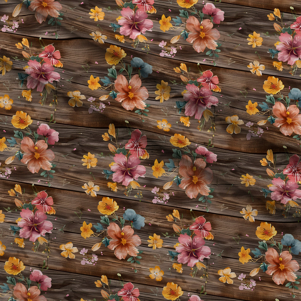 Farmhouse Blooms Pattern 7 Fleece Fabric — fleece fabric folded close-up preview (mv-fleece-v1:lying)