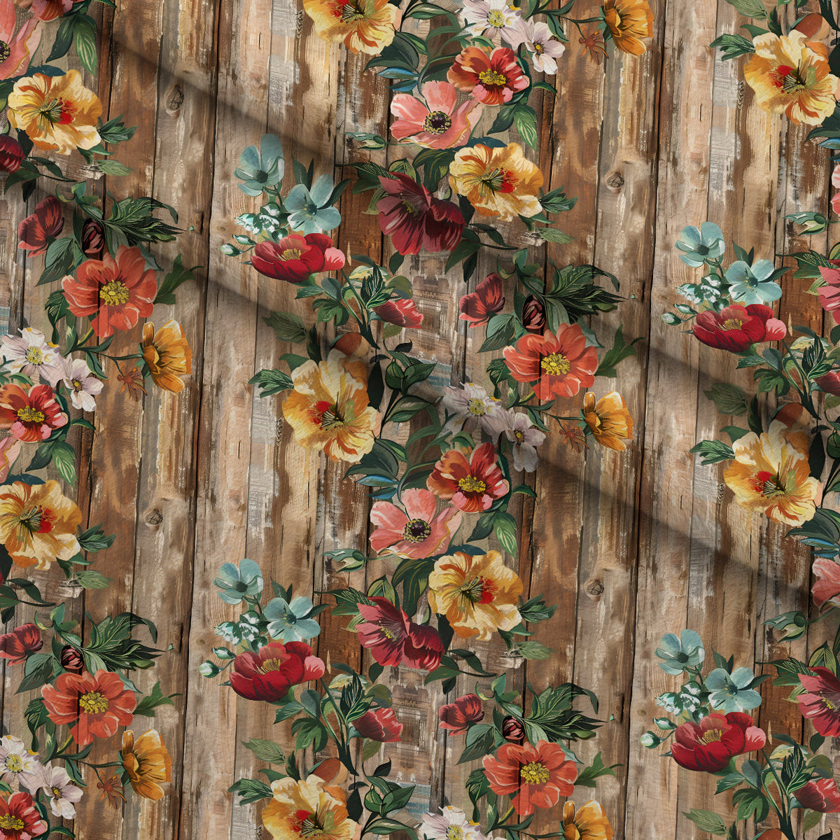 Farmhouse Blooms Pattern 9 Fleece Fabric — fleece fabric folded close-up preview (mv-fleece-v1:lying)