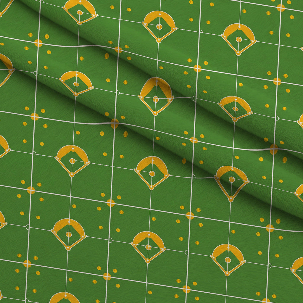 Fastpitch Fever Pattern 2 Fleece Fabric — fleece fabric folded close-up preview (mv-fleece-v1:lying)