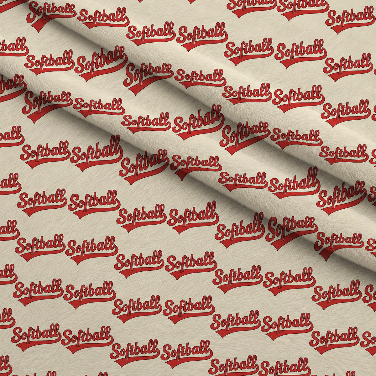 Fastpitch Fever Pattern 5 Fleece Fabric — fleece fabric folded close-up preview (mv-fleece-v1:lying)