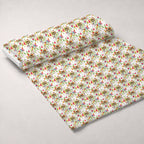 Feathered Blooms Pattern 2 Fleece Fabric — fleece fabric unrolled bolt preview (mv-fleece-v1:bolt)