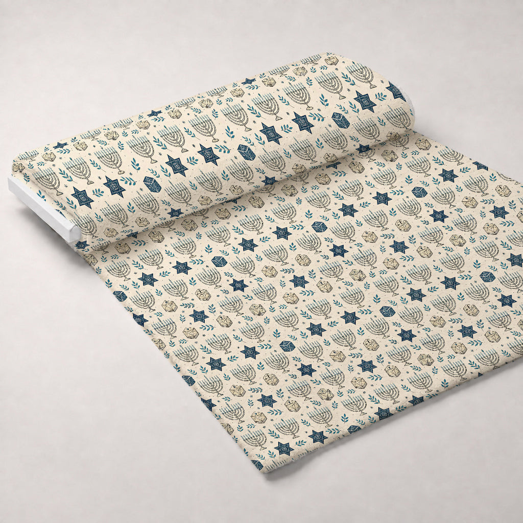 Festival of Lights Pattern 13 Fleece Fabric — fleece fabric unrolled bolt preview (mv-fleece-v1:bolt)