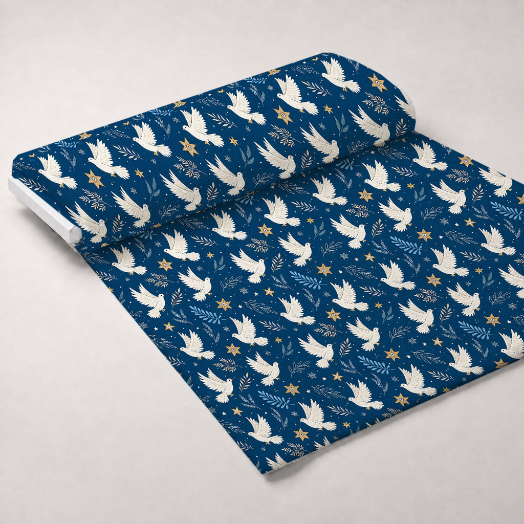 Festival of Lights Pattern 3 Fleece Fabric — fleece fabric unrolled bolt preview (mv-fleece-v1:bolt)