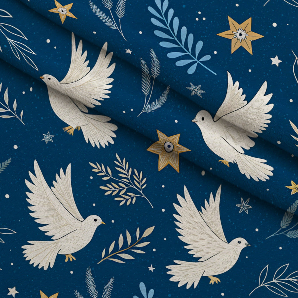 Festival of Lights Pattern 3 Fleece Fabric — fleece fabric folded close-up preview (mv-fleece-v1:lying)