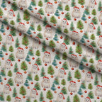 Festive Felines Pattern 1 Fleece Fabric — fleece fabric folded close-up preview (mv-fleece-v1:lying)