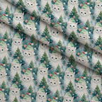 Festive Felines Pattern 12 Fleece Fabric — fleece fabric folded close-up preview (mv-fleece-v1:lying)