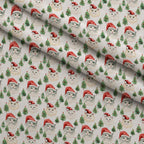 Festive Felines Pattern 2 Fleece Fabric — fleece fabric folded close-up preview (mv-fleece-v1:lying)
