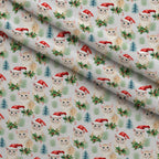 Festive Felines Pattern 9 Fleece Fabric — fleece fabric folded close-up preview (mv-fleece-v1:lying)