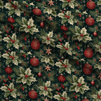 Festive Traditional Christmas Fleece Fabric — fleece fabric folded close-up preview (mv-fleece-v1:lying)