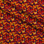 Fiery Foliage Pattern 1 Fleece Fabric — fleece fabric folded close-up preview (mv-fleece-v1:lying)