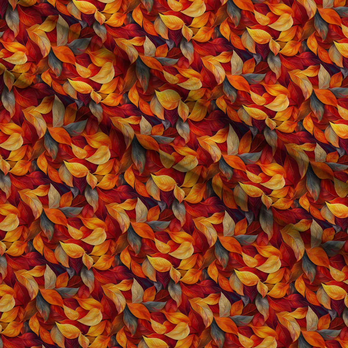 Fiery Foliage Pattern 6 Fleece Fabric — fleece fabric folded close-up preview (mv-fleece-v1:lying)