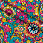 Fiesta Blooms Pattern 10 Fleece Fabric — fleece fabric folded close-up preview (mv-fleece-v1:lying)