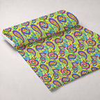Fiesta Blooms Pattern 13 Fleece Fabric — fleece fabric unrolled bolt preview (mv-fleece-v1:bolt)