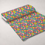 Fiesta Blooms Pattern 14 Fleece Fabric — fleece fabric unrolled bolt preview (mv-fleece-v1:bolt)