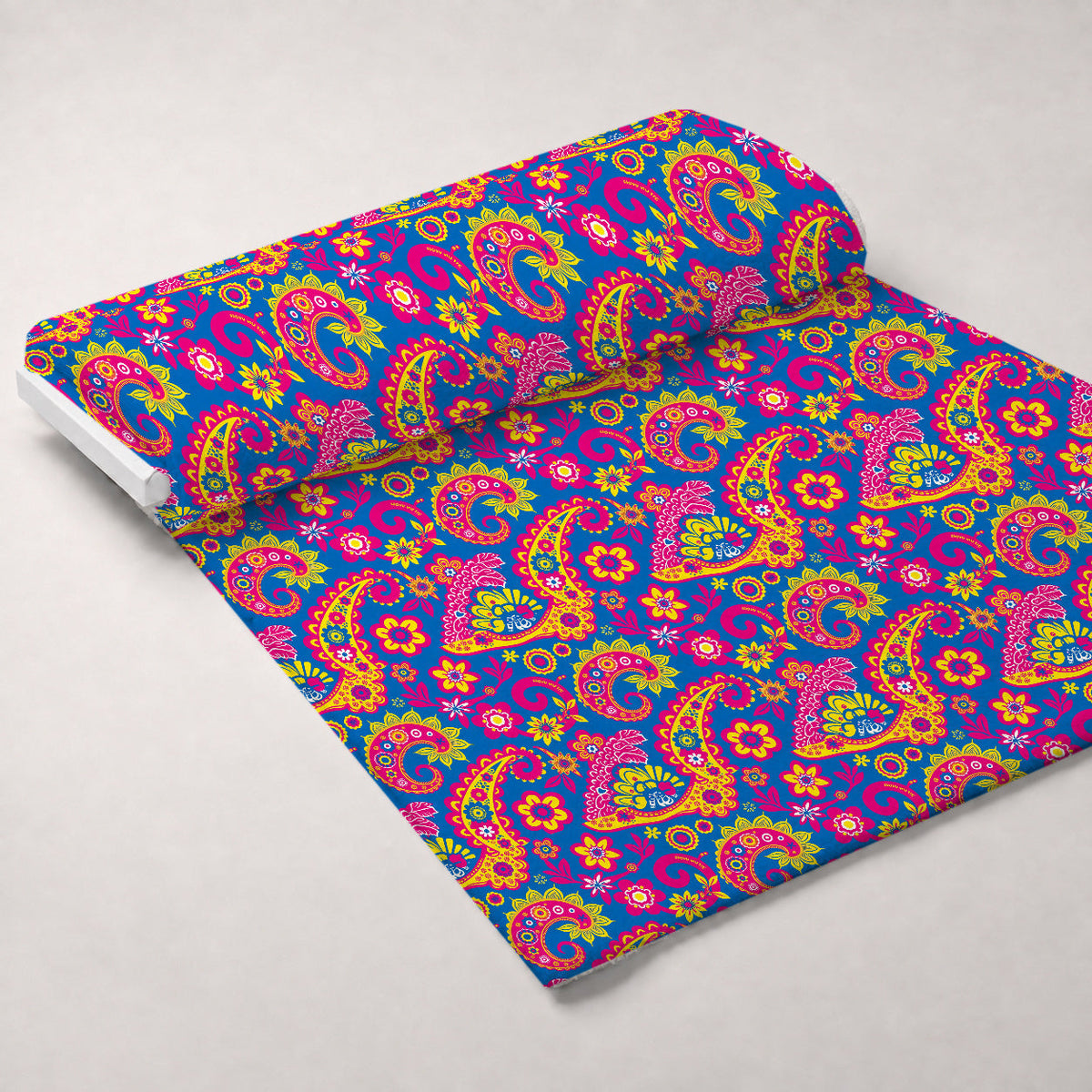 Fiesta Blooms Pattern 17 Fleece Fabric — fleece fabric unrolled bolt preview (mv-fleece-v1:bolt)
