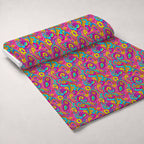 Fiesta Blooms Pattern 18 Fleece Fabric — fleece fabric unrolled bolt preview (mv-fleece-v1:bolt)