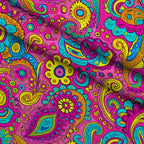 Fiesta Blooms Pattern 18 Fleece Fabric — fleece fabric folded close-up preview (mv-fleece-v1:lying)