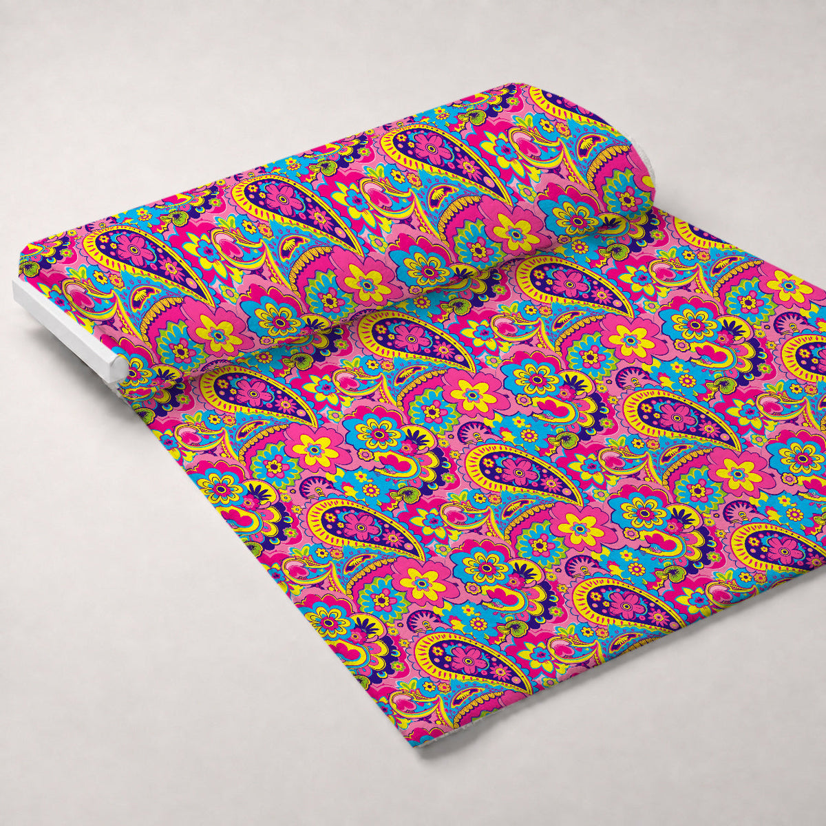 Fiesta Blooms Pattern 6 Fleece Fabric — fleece fabric unrolled bolt preview (mv-fleece-v1:bolt)