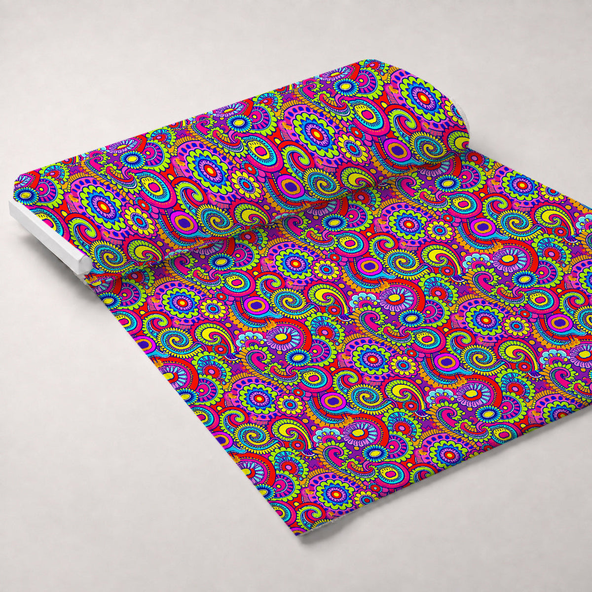 Fiesta Blooms Pattern 7 Fleece Fabric — fleece fabric unrolled bolt preview (mv-fleece-v1:bolt)
