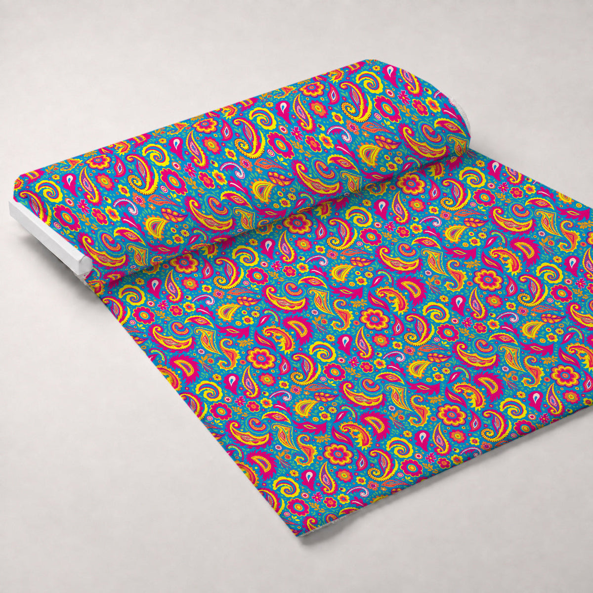 Fiesta Blooms Pattern 9 Fleece Fabric — fleece fabric unrolled bolt preview (mv-fleece-v1:bolt)