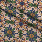Fiesta Tiles Pattern 10 Fleece Fabric — fleece fabric folded close-up preview (mv-fleece-v1:lying)