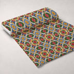 Fiesta Tiles Pattern 16 Fleece Fabric — fleece fabric unrolled bolt preview (mv-fleece-v1:bolt)