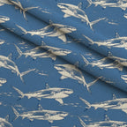 Fin Patrol Pattern 5 Fleece Fabric — fleece fabric folded close-up preview (mv-fleece-v1:lying)
