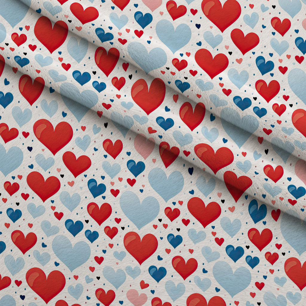 Firecracker Blooms Pattern 17 Fleece Fabric — fleece fabric folded close-up preview (mv-fleece-v1:lying)