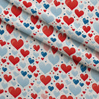 Firecracker Blooms Pattern 17 Fleece Fabric — fleece fabric folded close-up preview (mv-fleece-v1:lying)