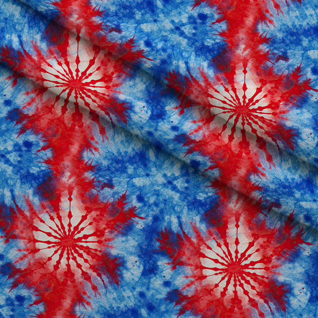 Firecracker Blooms Pattern 19 Fleece Fabric — fleece fabric folded close-up preview (mv-fleece-v1:lying)