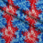 Firecracker Blooms Pattern 19 Fleece Fabric — fleece fabric folded close-up preview (mv-fleece-v1:lying)