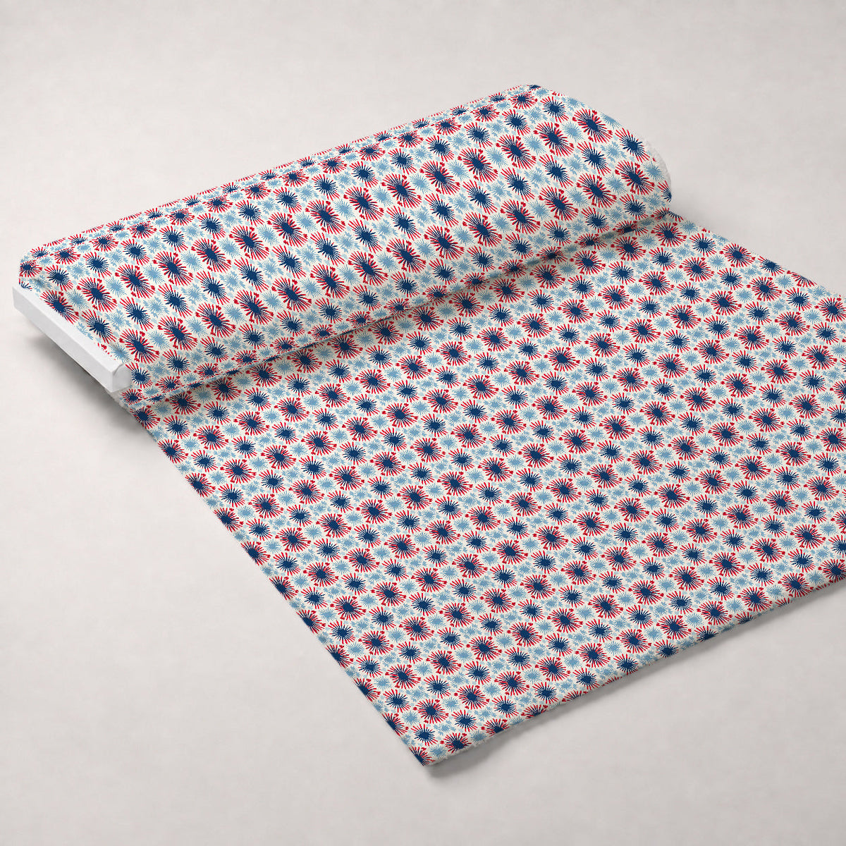 Firecracker Blooms Pattern 20 Fleece Fabric — fleece fabric unrolled bolt preview (mv-fleece-v1:bolt)