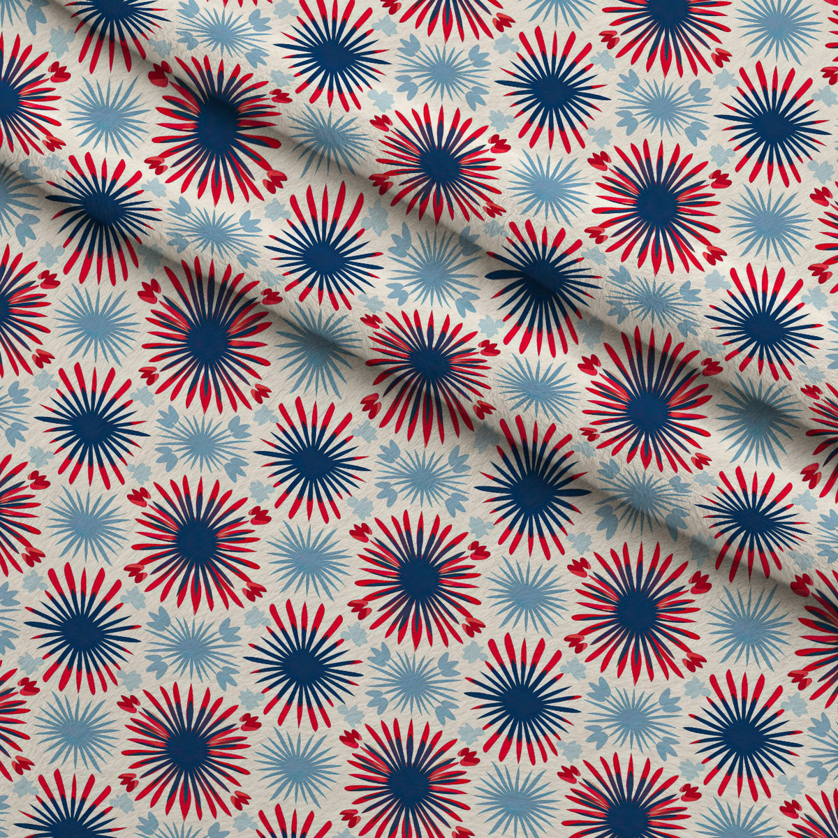 Firecracker Blooms Pattern 20 Fleece Fabric — fleece fabric folded close-up preview (mv-fleece-v1:lying)