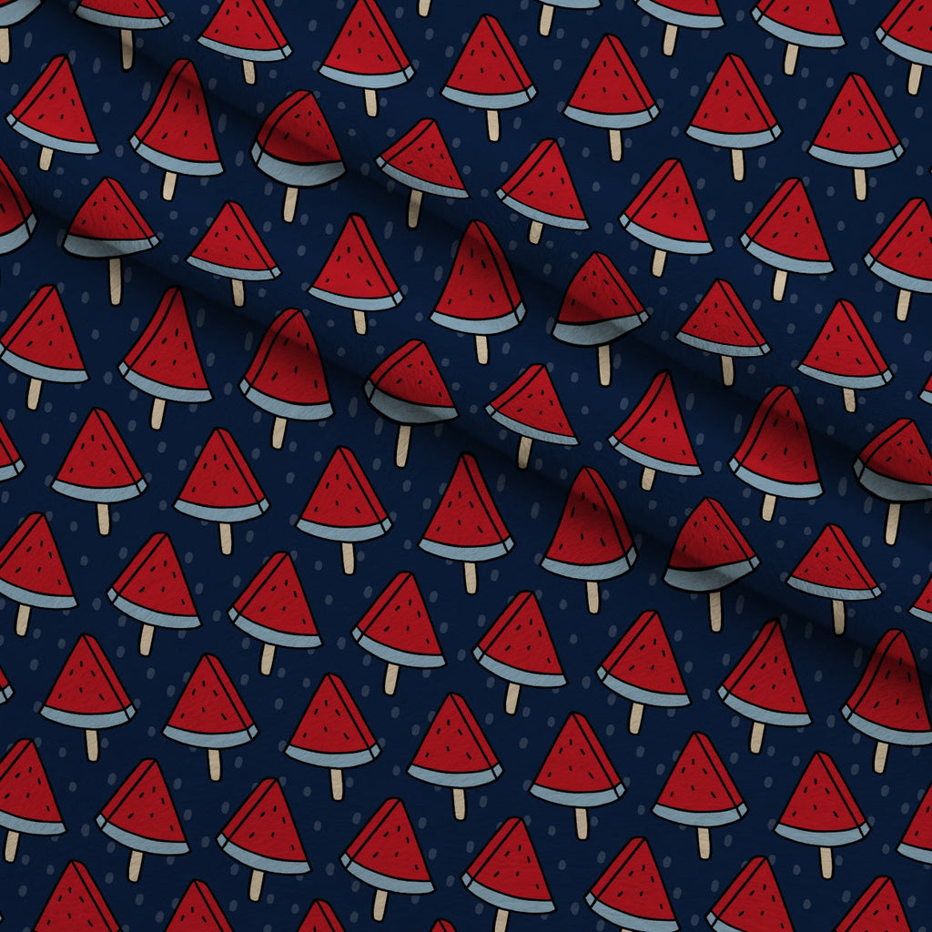 Firecracker Blooms Pattern 5 Fleece Fabric — fleece fabric folded close-up preview (mv-fleece-v1:lying)