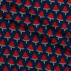 Firecracker Blooms Pattern 5 Fleece Fabric — fleece fabric folded close-up preview (mv-fleece-v1:lying)
