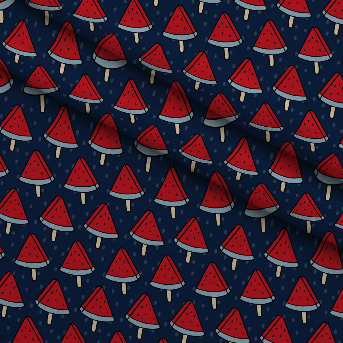 Firecracker Blooms Pattern 5 Fleece Fabric — fleece fabric folded close-up preview (mv-fleece-v1:lying)