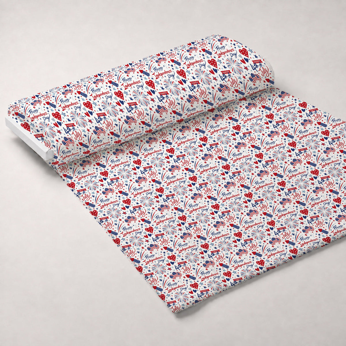 Firecracker Blooms Pattern 8 Fleece Fabric — fleece fabric unrolled bolt preview (mv-fleece-v1:bolt)
